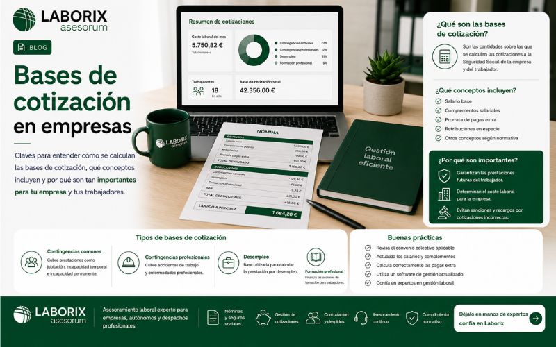 Bases de cotización en empresas