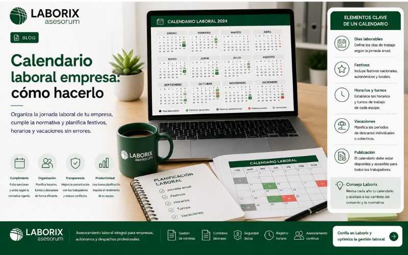 Calendario laboral de empresa