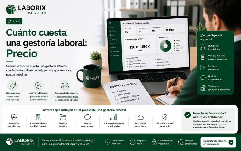 Cuánto cuesta una gestoría laboral: precio
