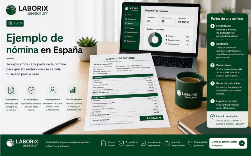 Ejemplo de nómina en España