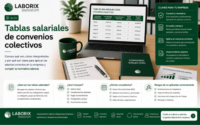 Tablas salariales de convenios colectivos